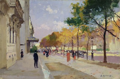 Avenue Montaigne, Parigi da Jules Ernest Renoux